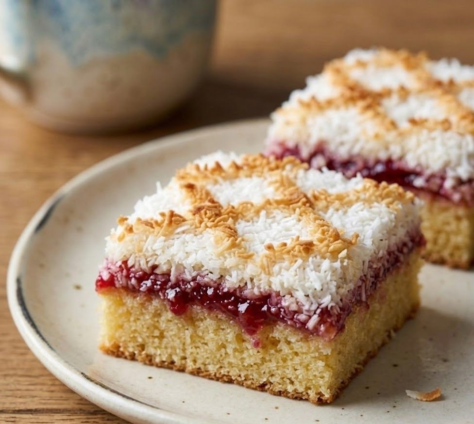 How to Make Mary Berry Jam and Coconut Tray Bake
